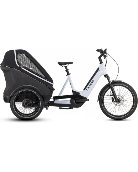 Vélo électrique cargo Unisexe TRIKE HYBRID FAMILY 750 Blanc/Noir