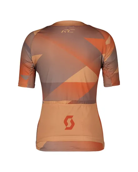 Maillot manches courtes Femme RC PREMIUM CLIMBER Rose Beige/Orange