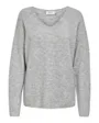 Pull en maille manches longues Femme ONLCAMILLA V-NECK L/S PULLOVER KNT NOOS Gri