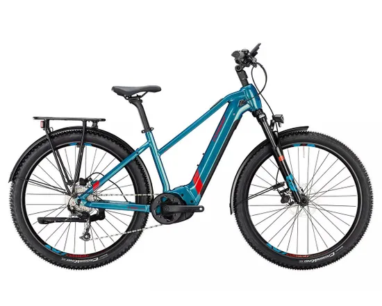 Vélo électrique urbain/trekking Femme CAIRON C 2.0 625 TRAPEZE Pétrole/Rouge