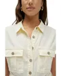 Robe Chemise Femme Sans Manches Boutons Naturels