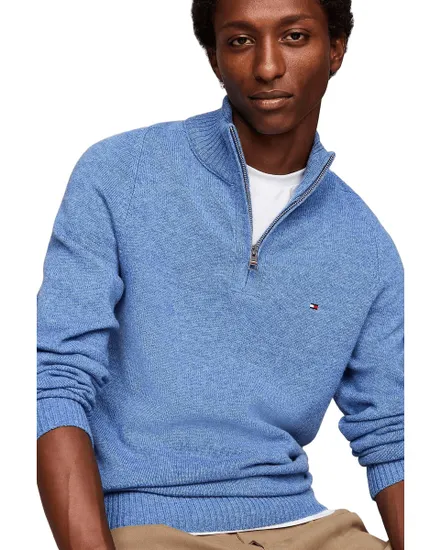 Pull Homme Lambswool Zip Mock