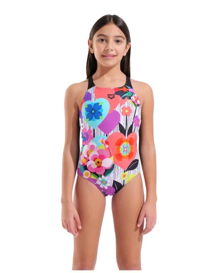 Maillot De Bain Une Pièce Femme Arena Roses V Back