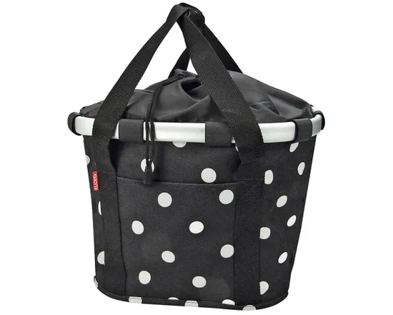Panier avant BIKEBASKET Noir À Pois