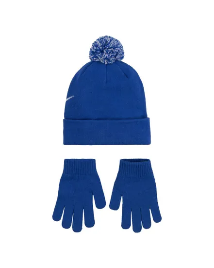 Ensemble bonnet et gants Enfant plus âgé NAN SWOOSH POM BEANIE GLV SET Bleu