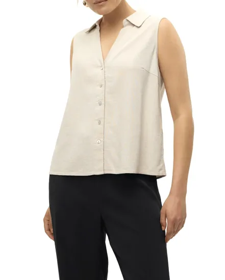 Chemise Femme VMMYMILO SL V-NECK SHIRT