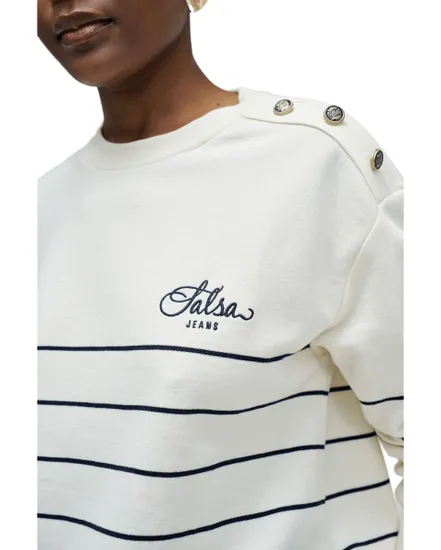 Sweat Femme Stripped Twofer Sweatshirt