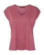 T-shirt manches courtes Femme VMFILLI SS V-NECK TEE GA NOOS Rose