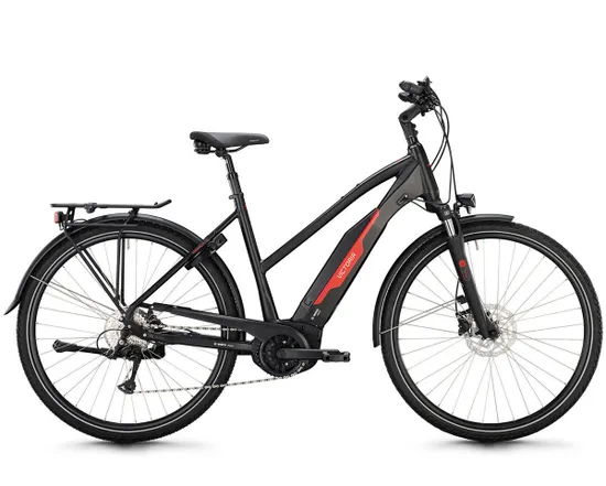 Vélo électrique trekking Femme TRESALO 2 TRAPEZE Noir