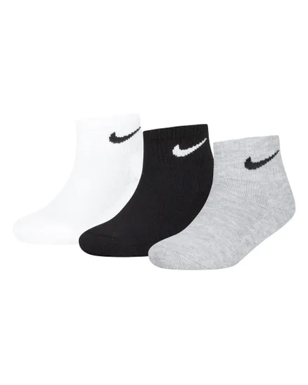 Lot chaussettes Jeune enfant NHN NIKE BASIC PACK QTR 3PK Blanc