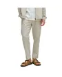 Pantalon Jogger Homme Coton Lin Beige