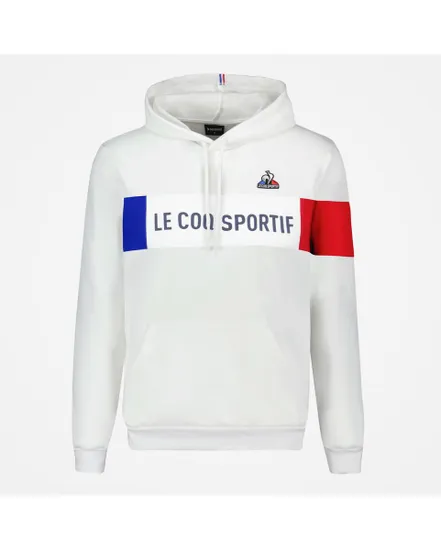 Sweat a capuche manches longues Homme Le coq sportif TRI HOODY N1 M Blanc Sport 2000 Ref 2310015