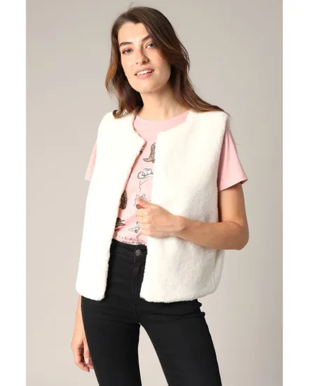Gilet sans manche Femme FUZZY JK W Blanc