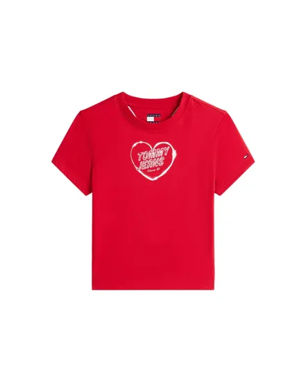 T-shirt col rond Femme SLIM SH HEART TEE Rouge