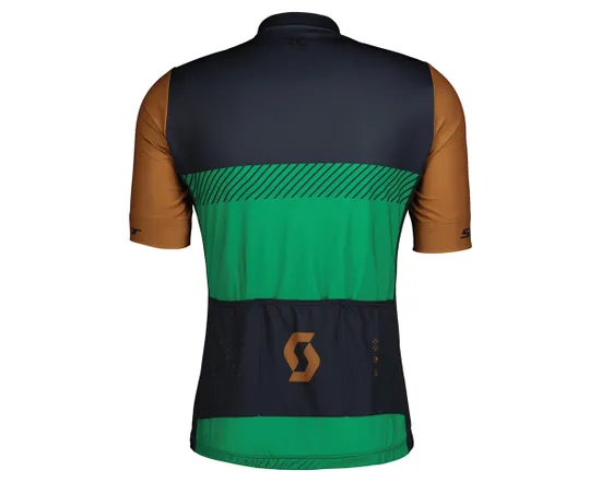 Maillot manches courtes Homme RC TEAM Marron/Vert Amazone
