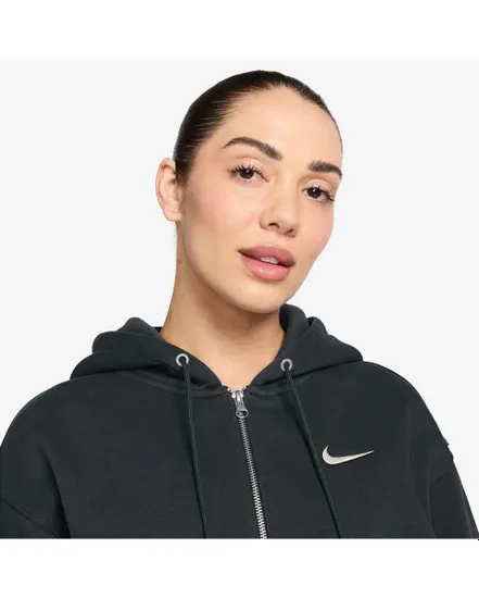 Sweat zip à capuche Femme W NSW PHNX FLC CROP FZ HDY Vert