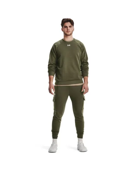 Sweat ML Homme UA RIVAL FLEECE CREW Vert