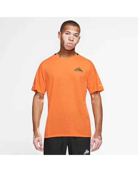 T-shirt manches courtes Homme M NK DF SOLAR CHASE SS TOP Orange