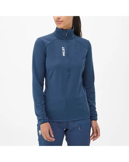 Polaire col zip Femme INTENSE FLEECE PO W Bleu