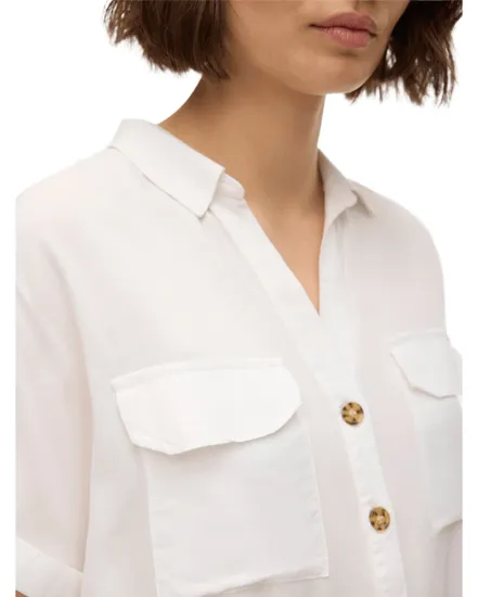 Chemise Femme VMBUMPY SS SHIRT WVN GA NOOS