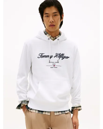Sweat à capuche Homme SCRIPT LOGO HOODY Blanc