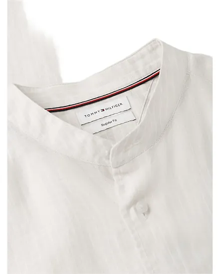 Chemise Homme Pin Stripe Linen Mao