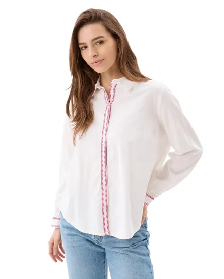 Chemise Femme PCROUX LS WVN SHIRT FC