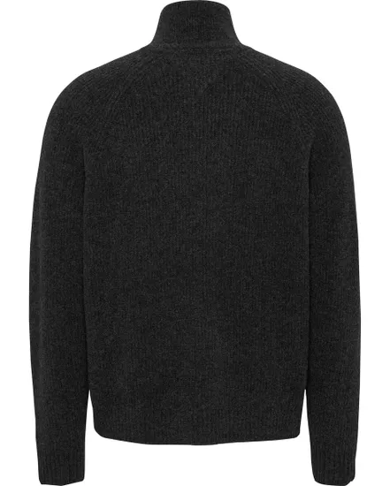 Pull col zip Homme TJM REG 1/4 ZIP RAGL Noir