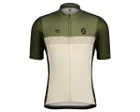 Maillot manches courtes Homme RC TEAM Vert Foin/Blanc Coton