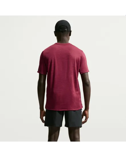 T-shirt Homme M NK DF UV MILER SS Bordeaux