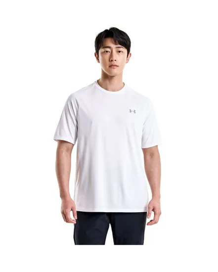 T-Shirt MC Homme UA TECH REFLECTIVE SS Blanc