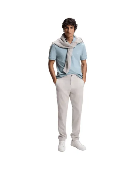 Polo Homme PASSERZIP Bleu Clair