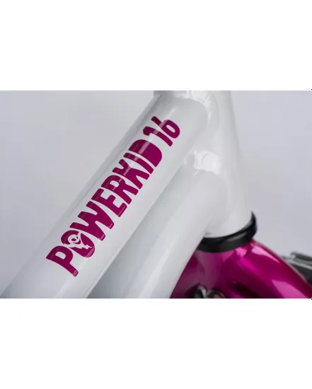 Vélo Enfant POWERKID 16 Blanc/Magenta