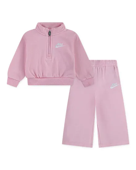 Ensemble de survetement Bébé fille NKG WIDE LEG CLUB FLEECE SET Rose