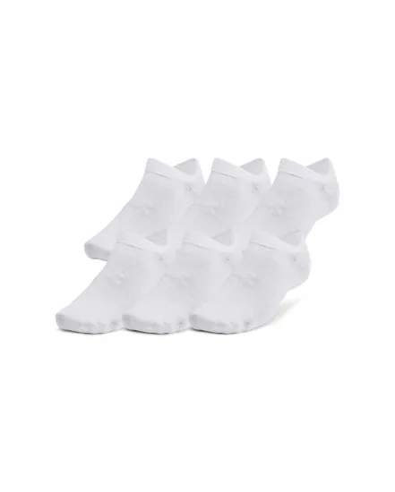 Socquettes Unisexe UA ESSENTIAL NO SHOW 6PK Blanc