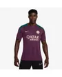 Haut col zip Homme PSG M NK DF STRK SS TOP K Bordeaux