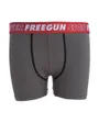 LOT DE 3 BOXERS Enfant COTON/EA UNIS FREEGUN Multicolore