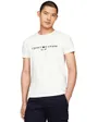 T-shirt col rond Homme CORE TOMMY LOGO TEE Blanc