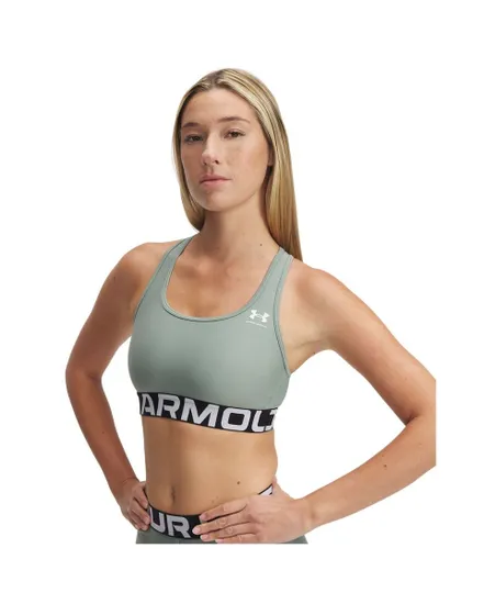 Brassière Femme UA HG MID BRANDED Vert