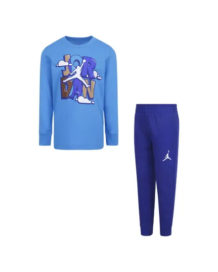 Tee-shirt ML et pantalon Enfant JDB LIL CHAMP LS TEE AND PANT Bleu