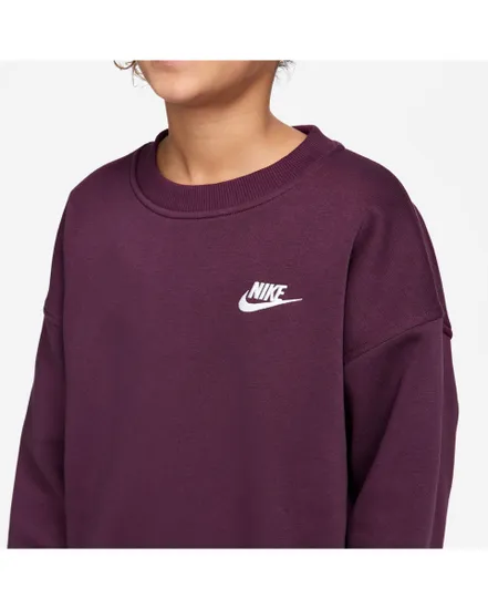Sweat Fille G NSW CLUB FLC OVRSZD CREW LBR Bordeaux