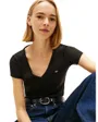 Tee-Shirt Femme Slim Essential Rib V