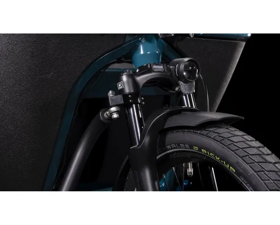 Vélo électrique cargo CARGO HYBRID 500 Bleu/Jaune Citron