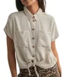 Chemise Femme PCPIA SS Tie Shirt Wvn Noos