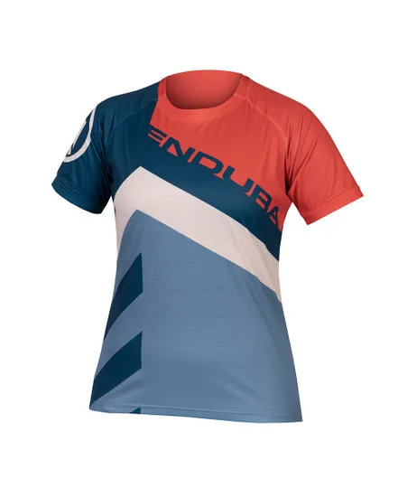 T-shirt manches courtes Femme SINGLETRACK PRINT LTD Rouge