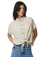 Chemise Femme PCPIA SS Tie Shirt Wvn Noos