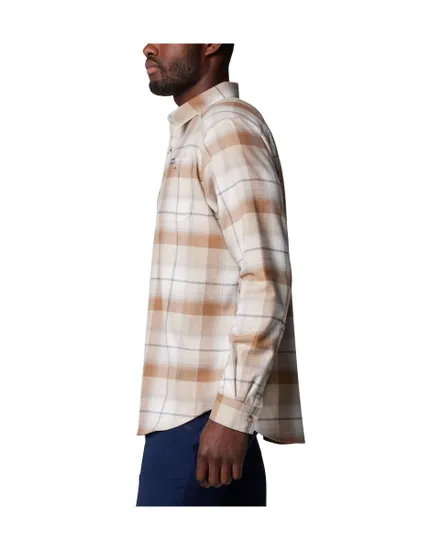 Chemise Homme CORNELL WOODS FLANNEL LONG SLEEVE SHIRT Beige