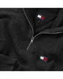 Pull col zip Homme TJM REG 1/4 ZIP RAGL Noir