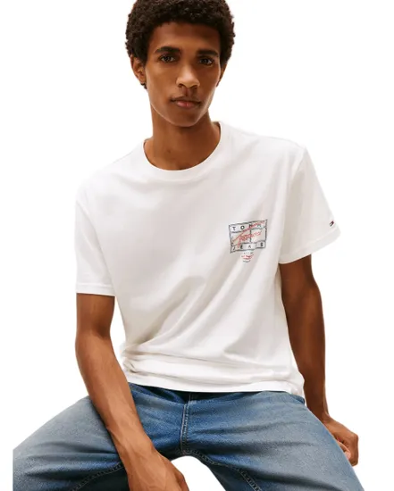 T-shirt col rond Homme REG SIGN SPRAY S Écru