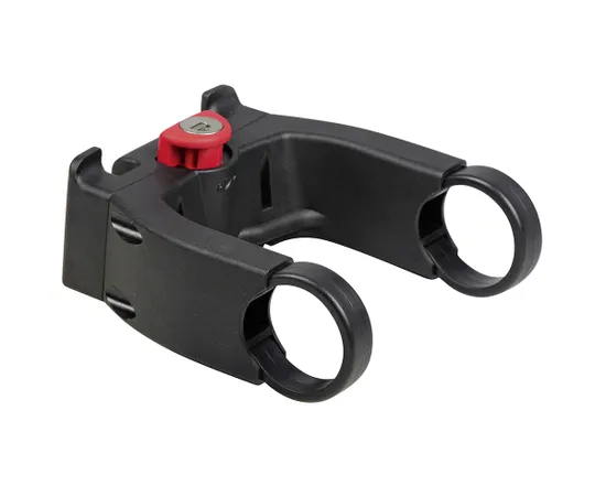 Fixation de panier au guidon E 22-26 mm avec serrure Noir/Rouge